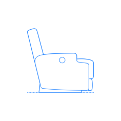 Furniture Recliner Ikea Vannas Reclining Armchair Line Art Illustration Svg, Free Vectors File